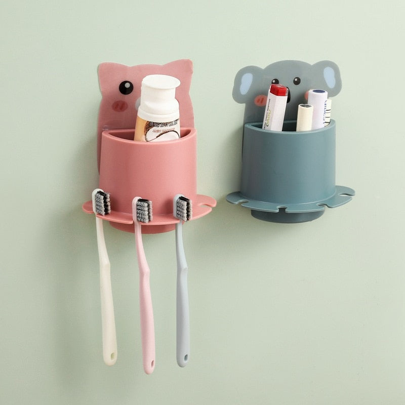 Animal Toothbrush and Toothpaste Rack