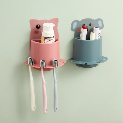 Animal Toothbrush and Toothpaste Rack
