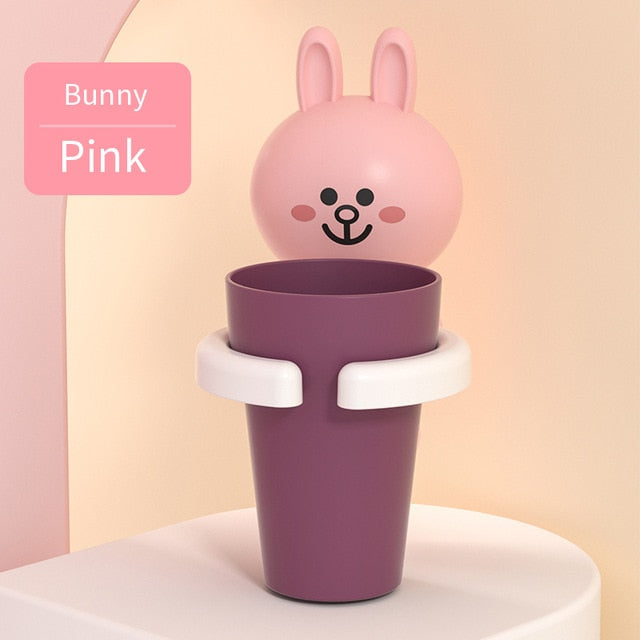 Wall-mounted Cartoon Toothbrush Cup Holder