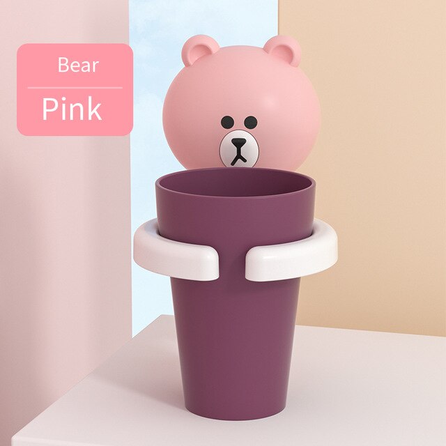Wall-mounted Cartoon Toothbrush Cup Holder