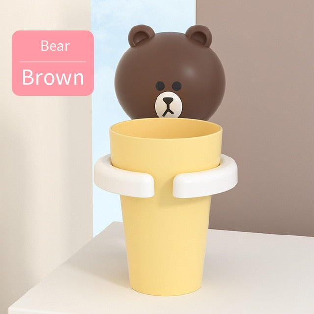 Wall-mounted Cartoon Toothbrush Cup Holder