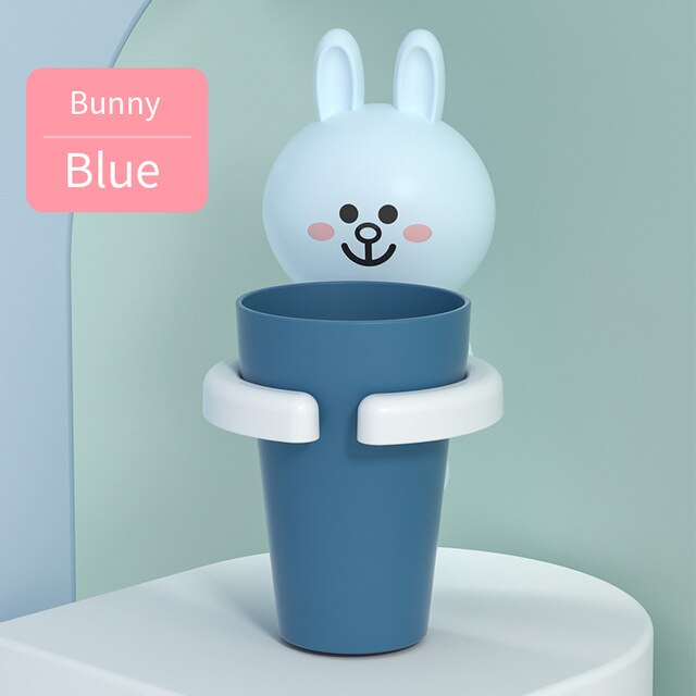 Wall-mounted Cartoon Toothbrush Cup Holder