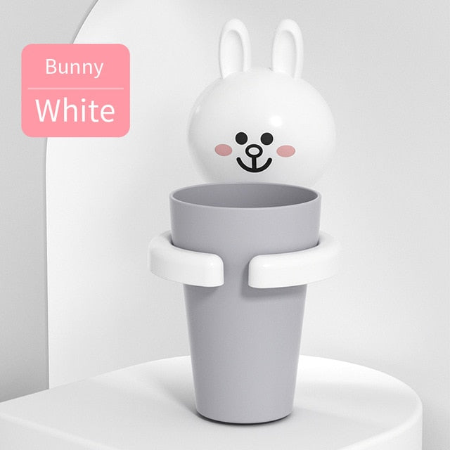 Wall-mounted Cartoon Toothbrush Cup Holder