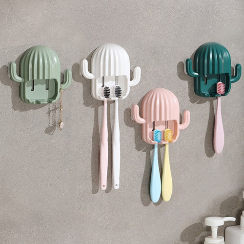 Cactus Wall Mounted Toothbrush Holder